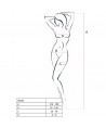PASSION WOMAN BS044 BODYSTOCKING BLANC TAILLE UNIQUE