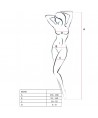 PASSION - FEMME BS045 BODYSTOCKING NOIR TAILLE UNIQUE