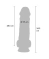 GET REAL - PÉNIS RÉALISTE DE LUXE AVEC TESTICULES EXTRA ÉPAIS DE 34,5 CM