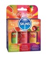 KIT DE LUBRIFIANTS FRUITÉS SKINS - PASTÈQUE, FRAISE ET MANGUE 3 x 12 ML