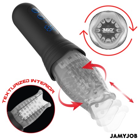 JAMYJOB - SPINJOB 2.0 MASTURBATEUR AVEC MOUVEMENT DE POUSSÉE ET DE ROTATION