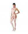 PASSION - FEMME BS053 BODYSTOCKING BLANC TAILLE UNIQUE