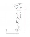 PASSION WOMAN BS053 BODYSTOCKING BLANC TAILLE UNIQUE