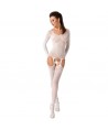 PASSION - FEMME BS055 BODYSTOCKING BLANC TAILLE UNIQUE