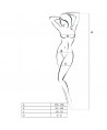 PASSION - FEMME BS055 BODYSTOCKING BLANC TAILLE UNIQUE