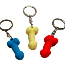DIABLO PICANTE - PORTE-CLÉS PÉNIS EN SILICONE ASSORTIS, COULEURS PHOSPHORÈNES