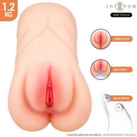 INTENSE DEEP TOUCH - KRISTA MASTURBATEUR VAGINAL AVEC SUCCION, VIBRATION ET EFFET VOCAL 1,2 KG