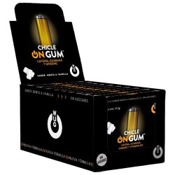 WUG GUM - ON À LA CAFÉINE, AU GINSENG ET À LA GOMME DE GUARANA PRÉSENTOIR 12 X 8 UNITÉS