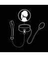 FETISH SUBMISSIVE BONDAGE - COLLIER D'ÉTRANGLEMENT GONFLABLE AVEC CHAÎNE