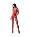 PASSION - FEMME BS062 BODYSTOCKING ROUGE TAILLE UNIQUE