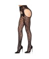 LEG AVENUE - 1967 COLLANTS RÉSILLE BLOOM NOIRS - TAILLE UNIQUE