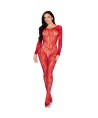 LEG AVENUE - 89366 LINGERIE EN DENTELLE BODYSTOCKING ROUGE - TAILLE UNIQUE