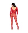 LEG AVENUE - 89366 LINGERIE EN DENTELLE BODYSTOCKING ROUGE - TAILLE UNIQUE