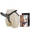 PRETTY LOVE - LONDON HARNIS UNIVERSEL AVEC GODEMICHET EN SILICONE NOIR 16,8 CM