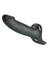 PRETTY LOVE - LONDON HARNIS UNIVERSEL AVEC GODEMICHET EN SILICONE NOIR 16,8 CM