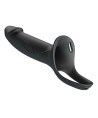 PRETTY LOVE - LONDON HARNIS UNIVERSEL AVEC GODEMICHET EN SILICONE NOIR 16,8 CM