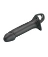 PRETTY LOVE - LONDON HARNIS UNIVERSEL AVEC GODEMICHET EN SILICONE NOIR 16,8 CM