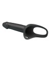 PRETTY LOVE - LONDON HARNIS UNIVERSEL AVEC GODEMICHET EN SILICONE NOIR 16,8 CM