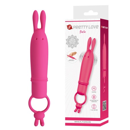PRETTY LOVE - DELIA VIBRATEUR RABBIT AVEC ANNEAU DE RÉSISTANCE