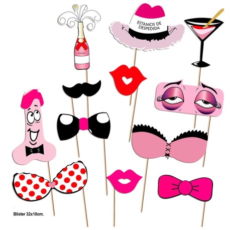 DIABLO PICANTE - PHOTOCALL PARTY SET MODÈLE 1 - 12 UNITÉS