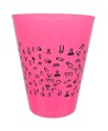DIABLO PICANTE - TASSE FUCHSIA 500 ML AVEC PÉNIS NOIRS