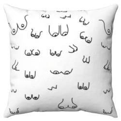 DIABLO PICANTE - COUSSIN DE SEINS 30 X 30 BLANC