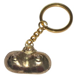DIABLO PICANTE - PORTE-CLÉS EN MÉTAL DORÉ AVEC SEINS