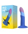ROMP - PICCOLO GODEMICHET EN SILICONE AVEC VENTOUSE TRICOLORE 14 CM