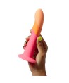 ROMP - DIZI GODEMICHET EN SILICONE AVEC VENTOUSE TRICOLÉ 18 CM