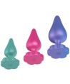 ROMP - KIT D'ENTRAÎNEMENT ANAL LUSTER S/M/L AVEC BASE EN FORME DE FLEUR