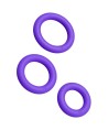 ROMP - REMIX TRIO ENSEMBLE DE 3 ANNEAUX PÉNIS EN SILICONE VIOLETTES
