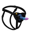 ROMP - PICCOLO GODEMICHET EN SILICONE AVEC VENTOUSE TRICOLORE 14 CM