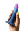 ROMP - PICCOLO GODEMICHET EN SILICONE AVEC VENTOUSE TRICOLORE 14 CM