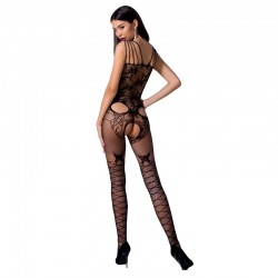 PASSION - WOMAN BS076 BODYSTOCKING TALLA UNICA NEGRO