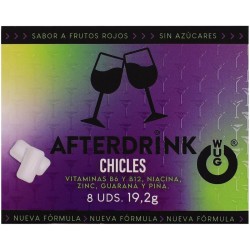 WUG After Drink Le chewing-gum fonctionnel qui vous aide à retrouver de l'énergie après une soirée. Plaquette de 8 unités