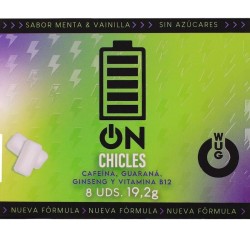 WUG On Énergie instantanée en chewing-gum, blister de 8 unités