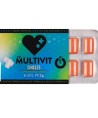WUG MULTIVIT - GOMME À MÂCHER MULTIVITAMINES FONCTIONNELLES, SAVEUR TROPICALE, PLAQUETTE DE 8 PIÈCES