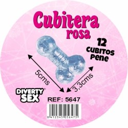 DIABLO PICANTE - 12 PÉNIS EN SILICONE DUR POUR SEAU À GLACE SUSPENDU ROSE