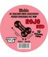 DIABLO PICANTE - MOULE À CHOCOLAT AVEC 12 PÉNIS EN SILICONE À SUSPENDRE ROUGE