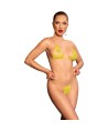 CHILIROSE - CR 4898 BIKINI STRASS JAUNE TAILLE UNIQUE