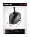 FETISH FANTASY SERIES - BODY DOCK BOULE GONFLABLE AVEC GODEMICHET NOIR 41,9 CM
