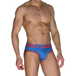 MACHO - MCH005 SLIP CLÁSICO AZULÓN + ROJO S