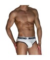 MACHO - MCH006 SLIP CLÁSICO BLANCO + NEGRO S