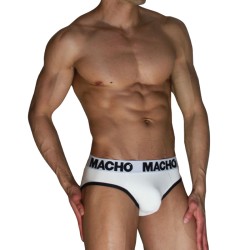 MACHO - MCH006 SLIP CLÁSICO BLANCO + NEGRO S