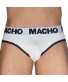 MACHO - MCH006 SLIP CLÁSICO BLANCO + NEGRO S