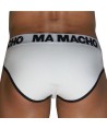 MACHO - MCH006 SLIP CLÁSICO BLANCO + NEGRO S