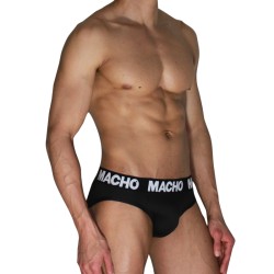 MACHO - MCH007 SLIP CLÁSICO NEGRO + NEGRO S