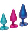ROMP - KIT D'ENTRAÎNEMENT ANAL LUSTER TAILLES S/M/L AVEC BASE EN FORME DE CŒUR