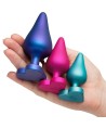 ROMP - KIT D'ENTRAÎNEMENT ANAL LUSTER TAILLES S/M/L AVEC BASE EN FORME DE CŒUR