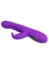 PRETTY LOVE - VIBRATEUR LAPIN SABIEN AVEC STIMULATION PAR TAPOTEMENTS ET LED VIOLETTE